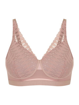 MEGAMI Adaptive Bra in Rose – wireless, pocketed bra for breast form support