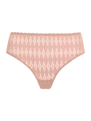 MEGAMI Matching Bottoms in Rose – seamless, soft stretch lace